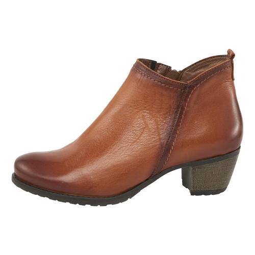 Stiefelette HEINE Gr. 37, braun (cognac) Damen Schuhe Ankleboots Cowboy-Stiefelette Stiefelette Reißverschlussstiefeletten