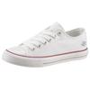 Sneaker DOCKERS BY GERLI, Damen, Gr. 37, weiß, Textil, sportlich, Schuhe, mit dezenter Logo-Stickerei, Freizeitschuh, Halbschuh, Schnürschuh, Topseller