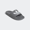 Badesandale ADIDAS ORIGINALS "LITE ADILETTE" Gr. 40,5, grau (grey three f17, cloud white, grey f17) Schuhe Badelatschen Pantolette Schlappen Bade-Schuhe