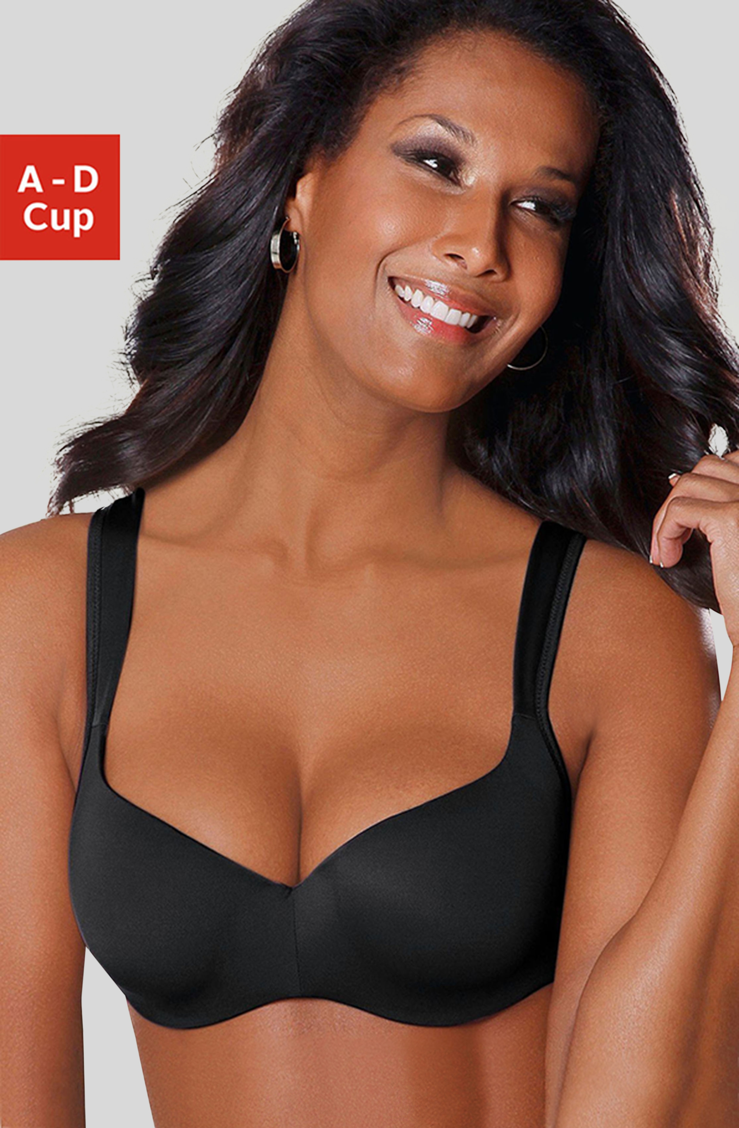 Schalen-BH NUANCE "Optimizer", Damen, Gr. 95, Cup D, schwarz, Microtouch, Obermaterial: 82% Polyamid (TACTEL), 18% Elasthan (LYCRA), BHs, mit Bügel