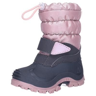 Snowboots LURCHI "Fjonna", Kinder, Gr. 34, grau (grau, rosa), Synthetik, Textil, Glitzer, sportlich, Schuhe, Snowboots, Warmfutter, Größenschablone zum Download