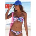 Bandeau-Bikini-Top VENICE BEACH "Marly" Gr. 36, Cup E, rosa (rosa, bedruckt) Damen Bikini-Oberteile Ocean Blue