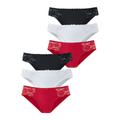 Jazz-Pants Slips PETITE FLEUR Gr. 48/50, 6 St., rot (rot, schwarz, weiß) Damen Unterhosen Jazzpants