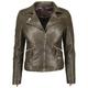 Lederjacke MUSTANG "31019271" Gr. S, grün (olive) Damen Jacken Lederjacken