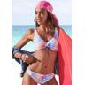 Bügel-Bikini KANGAROOS Gr. S (34/36), Cup C/D, bunt Damen Bikini-Sets Bügel-Bikini Ocean Blue im Batik-Design