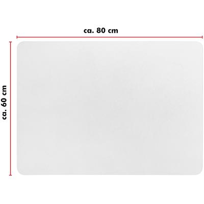 Bodenschutzmatte ANDIAMO "Premium Bürostuhlmatte, Made in Swiss", transparent, B:60cm H:1,7mm L:80cm, Polyethylenterephthalat (PET), Bodenschutzplatten, Bodenschutzplatte, robust & strapazierfähig für den täglichen Gebrauch Image