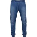 Bequeme Jeans URBAN CLASSICS "Herren Knitted Denim Jogpants" Gr. XXL, US-Größen, blau (blue washed) Herren Jeans