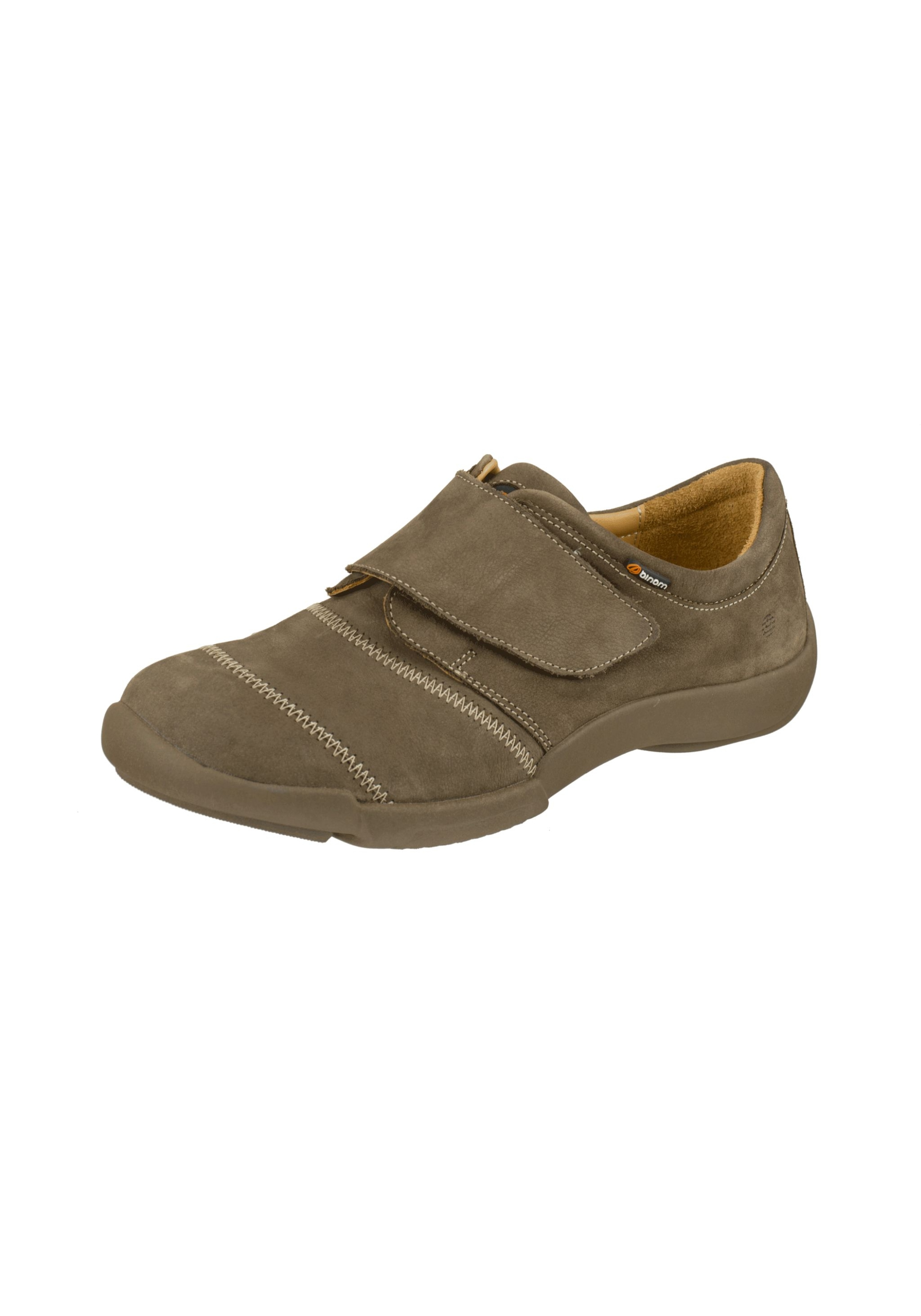 Klettschuh BINOM "Mia", Damen, Gr. 40, beige (hellbraun, beige), Leder, Schuhe Klettschuh, mit angenehmem Schuhklima