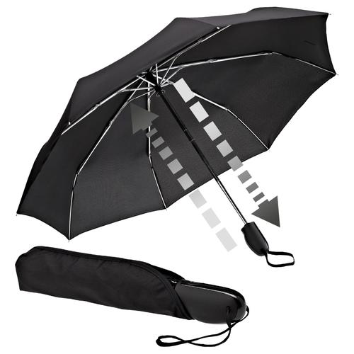 Taschenregenschirm EUROSCHIRM ""Automatik 32S7, schwarz"" schwarz Regenschirme