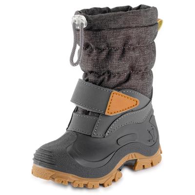 Snowboots LURCHI "Finn", Kinder, Gr. 38, braun (grau, gemustert), Synthetik, Textil, sportlich, Schuhe, Winterboots mit Schurwolle, Größenschablone zum Download