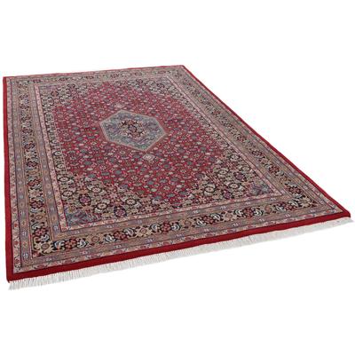 Orientteppich THEKO "Benares Bidjar" Gr. 1, rot, B:40cm H:12mm L:60cm, Schurwolle, Teppiche, Fransenteppich, reine Wolle, handgeknüpft, mit Fransen, auch als Läufer Image