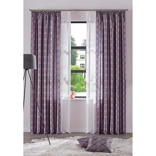 "Gardine MY HOME ""Malin"" Gardinen Gr. 225 cm, Kräuselband, 140 cm, weiß (wollweiß) Gardinen nach Räumen Gardine Farbe: Wollweiss"