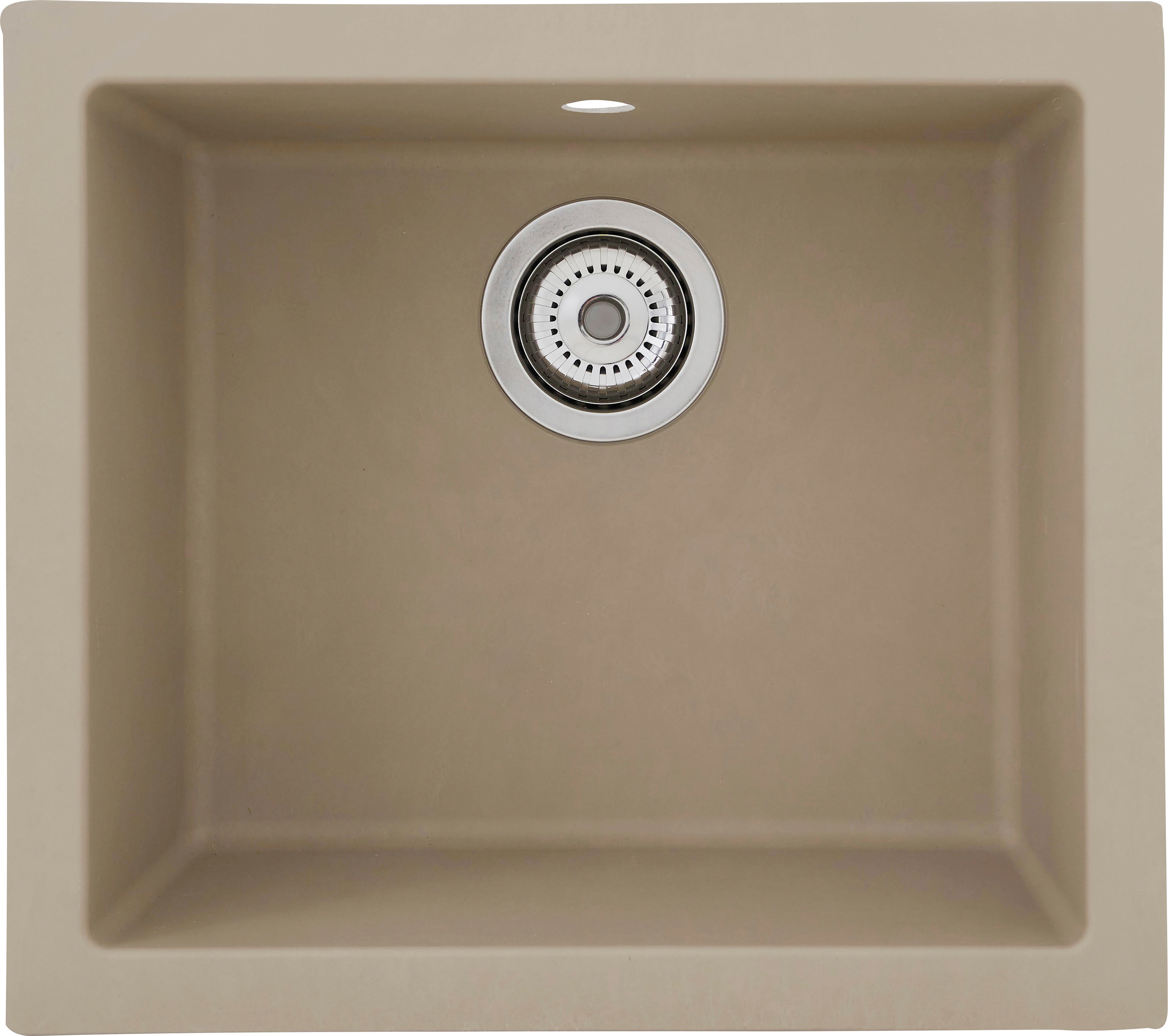 Einbauspüle RESPEKTA, beige (sandbeige), B:44cm H:19cm T:50cm, Verbundwerkstoff, Küchenspülen