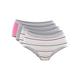 Hüftslip WÄSCHEPUR Gr. 40/42, 4 St., pink (2 x uni, 2 geringelt) Damen Unterhosen Taillenslips