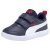 Sneaker PUMA "COURTFLEX V2 V INF", Gr. 25, bunt (peacoat, high risk rot), Synthetik, Synthetik, unifarben, sportlich, Schuhe, mit Klettverschluss für Kleinkinder