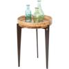 Beistelltisch TOM TAILOR HOME "T-TRAY TABLE HIGH", gelb (mango natur), B:40cm H:56cm T:40cm, Tische, mit Tablett, rund, ø 40 cm