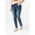 Skinny-fit-Jeans TIMEZONE "Tight Sanya" Gr. 29, US-Größen, blau Damen Jeans Röhrenjeans
