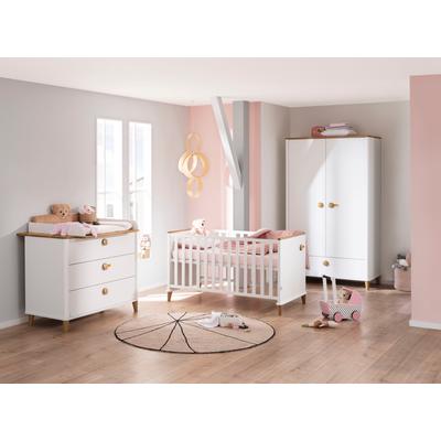 Babymöbel-Set PAIDI ""Lotte & Fynn"", weiß (weiß, eiche massiv), Schlafzimmermöbel-Sets, Topseller
