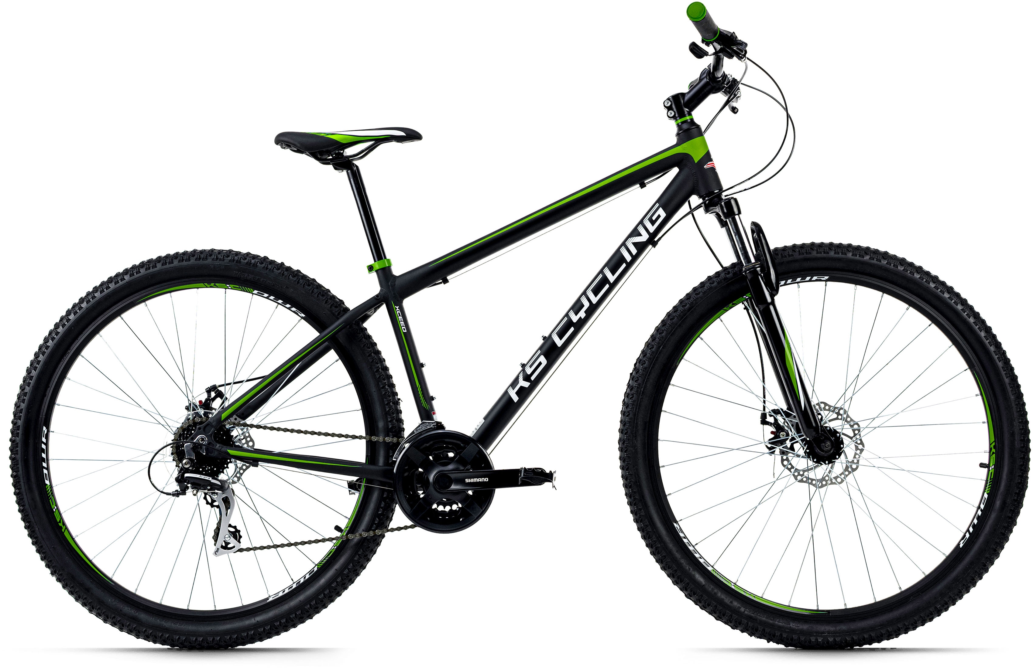 Mountainbike KS CYCLING "Xceed" Gr. 46, schwarz (schwarz, schwarz), Fahrräder, 46cm, 29 Zoll (73,66cm), für Herren, Kettenschaltung Image