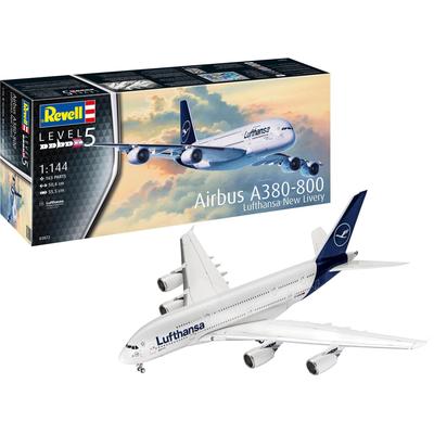 Modellbausatz REVELL "Airbus A380-800 Lufthansa - New Livery", weiß, Modellbausätze, KinderB:56cm H:18cm L:50cm, Kunststoff, Made in Europe, B:56cm H:18cm L:50cm