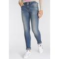 Slim-fit-Jeans LTB "MOLLY HIGH SMU" Gr. 27, Länge 30, blau (ritnoblue und wash) Damen Jeans 5-Pocket-Jeans Röhrenjeans