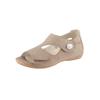 Sandale WALDLÄUFER, Damen, Gr. 4,5, grau (taupe), Nubukleder, klassisch, Schuhe Sandale