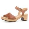 Sandalette GABOR "KRETA", Damen, Gr. 39, braun (camelfarben), Kalbsleder, unifarben, klassisch, Schuhe, Blockabsatz, Sommerschuh, Sandale mit Zierschnalle, Weite G (weit), Topseller