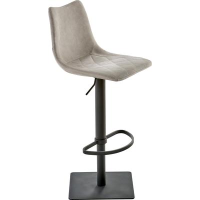 Barhocker MAYER SITZMÖBEL "Bar- und Tresenhocker myTOBY", grau (vintage lichtgrau), B:43cm H:53cm T:39cm, Hocker, Barhocker, Gepolsterte Sitzschale Rautensteppung Image
