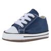 Sneaker CONVERSE "Kinder Chuck Taylor All Star Cribster Canvas Color-Mid", Gr. 20, blau (navy, natural, ivory, weiß), Textil, unifarben, sportlich, Schuhe Lauflernschuh Sneakerboots, für Babys mit Klettverschluss