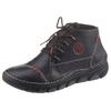 Schnürboots RIEKER, Damen, Gr. 39, blau (nachtblau), Lederimitat, sportlich, Schuhe, mit aufwändigen Kontrastnähten