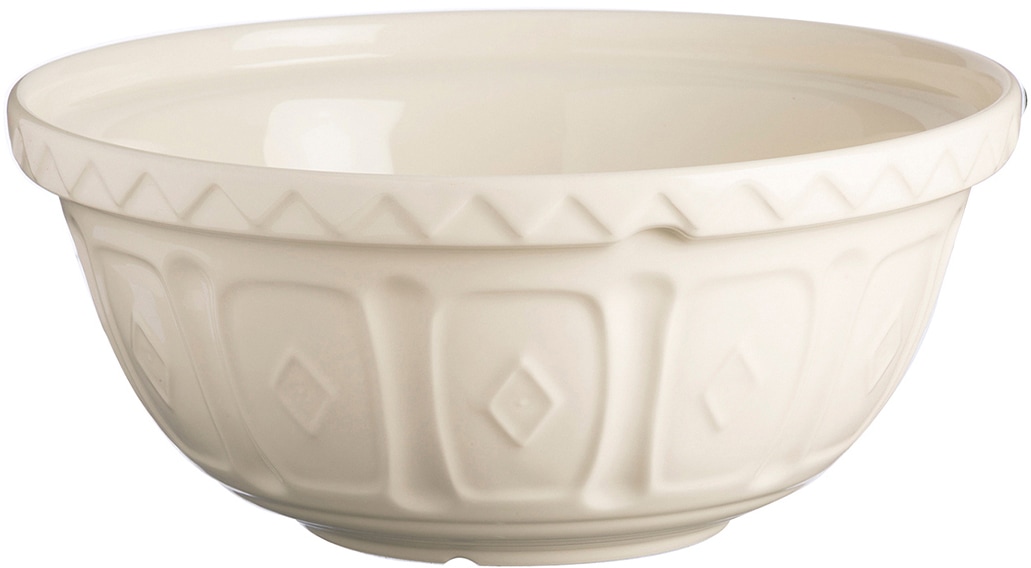 Rührschüssel MASON CASH, beige (creme), H:11cm Ø:24cm, Steingut, Schüsseln, mit markantem Muster, auch als Obst- oder Salatschüssel