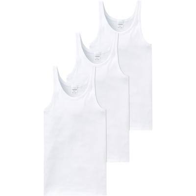 Unterhemd SCHIESSER "Original Classics", Herren, Gr. 8, N-Gr, weiß (100, weiß), Feinripp, Obermaterial: 100% Baumwolle, unifarben, basic,casual,klassisch, körpernah, tiefer Rundhals, ärmellos, Unterhemden, mit Markenlabel, Topseller Image