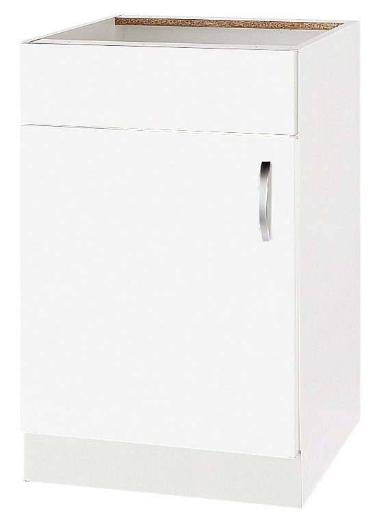 Spülenschrank WIHO KÜCHEN "Flexi", weiß (front: weiß glanz, korpus: weiß), B:50cm H:82cm T:57cm, Schränke, Breite 50 cm Image