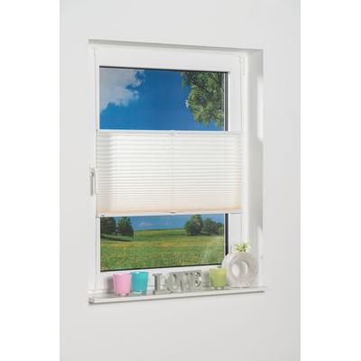 Plissee K-HOME "Klemmfix Pisa" Gr. 30, beige (creme), B:55cm H:210cm, Obermaterial: 100% Polyester, Plissees, Crushed-Optik Image