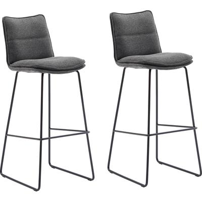 Barhocker MCA FURNITURE "Hampton", grau (anthrazit), H:110cm T:54cm, 100% Polyester, Hocker, Barstuhl 180drehbar mit Nivellierung, bis 120 Kg belastbar Image