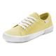 Sneaker LASCANA Gr. 36, gelb Damen Schuhe Canvassneaker Sneaker low Skaterschuh aus Textil, Schnürhalbschuh, Freizeitschuh Bestseller