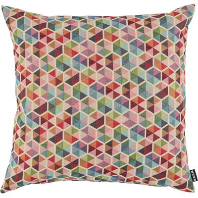 Dekokissen H.O.C.K. "Akasma", bunt (bunt, gemustert), B:50cm L:50cm, Baumwolle, Polyester, Dekokissen_Sitzkissen_Kissenhüllen, mit farbenfrohem Muster, Kissenhülle mit Füllung, 1 Stück Image