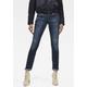 Straight-Jeans G-STAR RAW "Midge Saddle Straight" Gr. 28, Länge 30, blau (dark aged) Damen Jeans Gerade