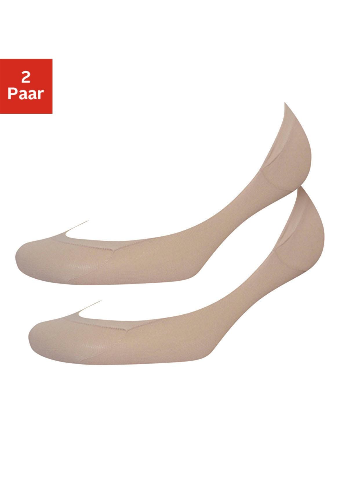 Füßlinge VIVANCE, Damen, Gr. 39-42, beige (natur), Polyamid, unifarben, Socken, mit Ballenpolster