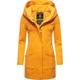 Wintermantel MARIKOO "Maikoo" Gr. XS (34), gelb Damen Mäntel Wintermäntel hochwertiger Mantel mit großer Kapuze