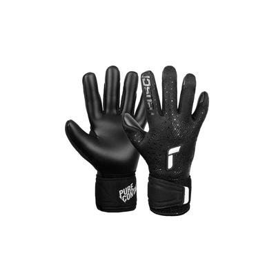 Torwarthandschuhe REUSCH "Pure Contact Infinity Junior", Kinder, Gr. 4, schwarz, 49% Elastodien, 43% Polyester, 8% Polyamid, unifarben, sportlich, Handschuhe, mit Grip Infinity Belag