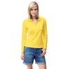 Poloshirt "Poloshirt", Damen, Gr. 36, gelb, 95% Baumwolle, 5% Elasthan, B.C. BEST CONNECTIONS BY HEINE, unifarben, Langarm, Shirts