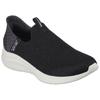 Slip-On Sneaker SKECHERS "ULTRA FLEX 3.0 - SMOOTH STEP", Damen, Gr. 41, schwarz, Textil, sportlich, Schuhe, Schlupfschuh, Slipper, Freizeitschuh in veganer Verarbeitung