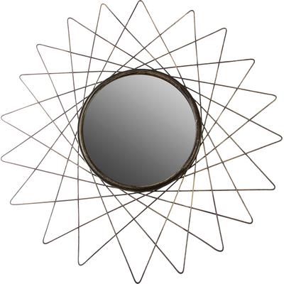 Dekospiegel "Equlips", gold (goldfarben), B:60cm H:60cm T:2cm, Metall, MYFLAIR MÖBEL & ACCESSOIRES, Spiegel, Wandspiegel, Landhaus, rund, gold, Rahmen aus Metall Image