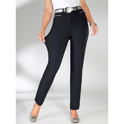 Stretch-Hose STEHMANN, Damen, Gr. 44, Normalgrößen, schwarz, 72% Viskose, 25% Polyamid, 3% Elasthan, unifarben, lang, Hosen, Topseller Image