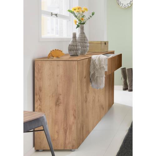 „Sideboard PAROLI „“Susa““ Sideboards Gr. B/H/T: 165 cm x 70 cm x 34 cm, goldfarben (gold craft oak, gold oak) Sideboards Breite 165 cm, 4 Türen“