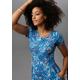 Sommerkleid ANISTON SELECTED Gr. 38, N-Gr, blau (blau, bunt, bedruckt) Damen Kleider Strandkleid Strandkleider Bestseller
