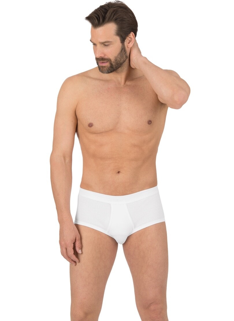Slip TRIGEMA "TRIGEMA Slip Feinripp im Doppelpack", Herren, Gr. 10, weiß, 100% Baumwolle (Bio-Baumwolle kbA), Unterhosen Image