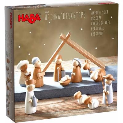 Spielfigur HABA "Weihnachtskrippe" Spielfiguren braun (holzfarben) Kinder ; Made in Germany