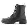 Schnürboots LASCANA, Damen, Gr. 39, schwarz, Obermaterial: 100% Schafsleder. Futter: 75% Textilmaterial, 25% Schafsleder. Decksohle: 100% Synthetik. Laufsohle: 100% Synthetik, unifarben, modisch, Schuhe, Schnürstiefelette, Ankle Boots, Leder,...